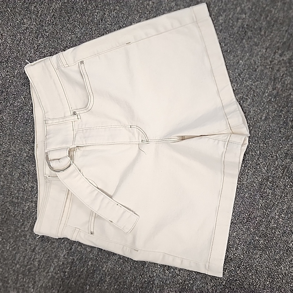 White House Black Market High Rise Cream Shorts